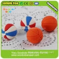 best selling basketball shape cartoon rubber Eraser